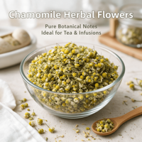 Vente en gros de fleurs de camomille séchées entières, thé aux herbes naturel en vrac, matière première, approvisionnement direct usine, emballage personnalisé disponible
