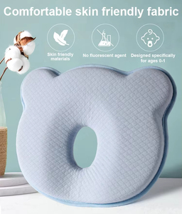Almohada Transpirable para Bebés de 0 a 1 Año, Almohada de Algodón con Memoria Anti-Pliegues para Recién Nacidos, Agradable al Tacto - Product Image 3