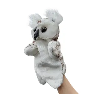 Gufo Logo personalizzato burattino morbido animale giocattolo farcito peluche gufo dito burattino a mano