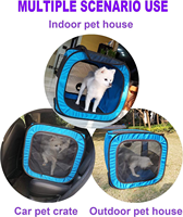 Enclos de séchage pliable pour animaux de compagnie en fil d'acier, étanche et anti-rayures, pour le bain et le toilettage des chats et chiens, portable avec sac de transport
