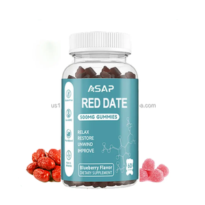 OEM Vegan Organic <b>Red</b> <b>Date</b> Gummies Iron and Calcium Supplement Halal/Kosher Certified Food Grade for Adults - Product Image 1