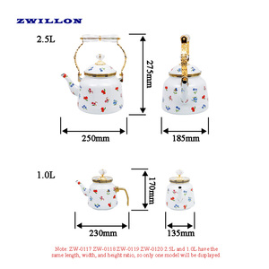 Men nước nóng Ấm đun nước 2 pcs hộp màu mới thiết kế tốt nhất chịu nhiệt xử lý cho cảm ứng và khí trà sản xuất bia kettl Bộ - Product Image 2