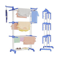 Étagère de rangement de poteau détachable Offre Spéciale et roues amovibles étagère à chaussures réglable organisateur étendoir à linge étagère de rangement