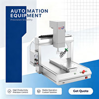 Machines de distribution de colle semi-automatiques à trois axes, type seringue UV pour l'électronique