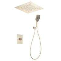 Système de douche à effet pluie en laiton poli avec certification CE, ensemble de robinetterie moderne à fixation murale pour hôtels et salles de bain domestiques