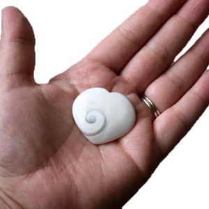 Healing Shiva Shell Heart Stone Cristal pulido para amor Energía Meditación Chakra Trabajo y decoración espiritual del hogar - Product Image 2