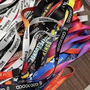 Échantillon gratuit, pas de MOQ, <span class=keywords><strong>cadeau</strong></span> promotionnel, taille et couleur personnalisées, logo brodé, badges de créateur, porte-cartes d'identité, lanières pour événements - Product Image 5