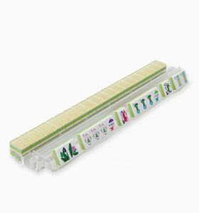 Jeu <span class=keywords><strong>de</strong></span> Mahjong Américain <span class=keywords><strong>de</strong></span> Luxe Personnalisé Écologique à <span class=keywords><strong>4</strong></span> Couches, 160 Tuiles Gravées à Motif Grain et Dos Vert, pour Jeu <span class=keywords><strong>de</strong></span> <span class=keywords><strong>Table</strong></span> - Product Image 4
