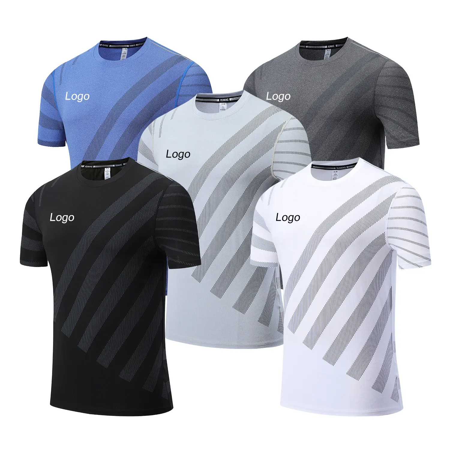 Hoge Kwaliteit Low Moq Sneldrogende Custom Actief Hardloopshirt Voor Mannen