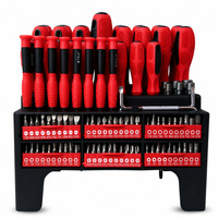 Ensemble de tournevis professionnel de 100 pièces avec support de rangement, tournevis et embouts en acier CRV 6150, organisateur combiné