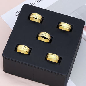 Jxx модные 24K позолоченные широкие кольца Китай оптовая продажа модные классические латунные украшения для женщин и мужчин для помолвки - Product Image 3