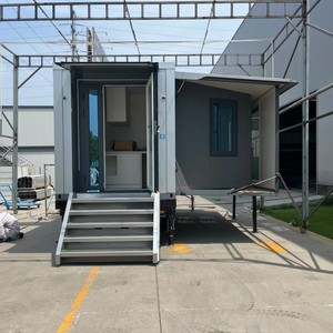 Casa Rodante Expandible de Doble Ala, Prefabricada, Plegable, Todo en Uno, con Plomerí<span class=keywords><strong>a</strong></span>/Electricidad Preinstaladas, Modelo Familiar de 10 pies - Product Image 1