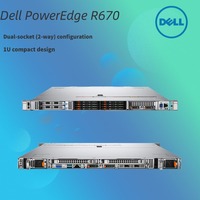Serveur en rack Dell PowerEdge R670, double processeur Intel Xeon, 6 DDR5, PCIe Gen5, NVMe SSD HDD, serveur d'entreprise pour centre de données, IA, cloud computing
