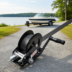 Manivela de Mano con Capacidad de 1600 Libras y Correa de Poliéster de 33 Pies para Remolcar Embarcaciones, Remolques y Cuatrimotos - Product Image 2