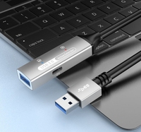 Câble d'extension de données USB 3.0 Type A mâle vers femelle en PVC pour appareil photo et ordinateur avec puce