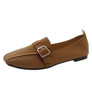 Women's Casual <b>Flat</b> Shoes Comfortable Light Ballet <b>Flats</b> Closed Toe Slip-On Trendy Microfiber Upper Solid Pattern Summer Spring - Product Image 1
