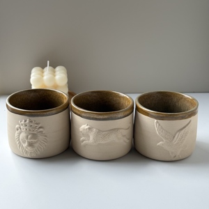 <span class=keywords><strong>Taza</strong></span> de Café de Cerámica con Logotipo Personalizable, 120ml 250ml, Venta Caliente en Oriente Medio, Diseño Árabe en Relieve de León, Águila y Leopardo - Product Image 2