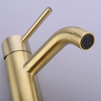 En gros Brossé 304 En Acier Inoxydable Or Bassin Robinets Robinets D'eau