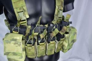 D3crx Stijl Tactische Borst Rig Set Met Quad 5.56 + Quad Smg Magazijn Configuratie Plaat Drager Tactisch Vest Jacht Outdoor - Product Image 5