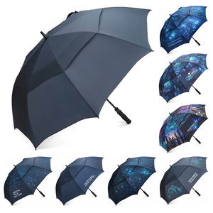<span class=keywords><strong>Parapluie</strong></span> de golf noir de luxe pour affaires, auvent imperméable en pongé 210T de qualité supérieure, <span class=keywords><strong>grand</strong></span> <span class=keywords><strong>parapluie</strong></span> droit automatique pour les trajets quotidiens - Product Image 1