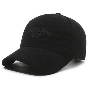 Gorra de béisbol de pana para otoño e invierno, diseño de letra informal Simple, <span class=keywords><strong>lengua</strong></span> de pato, Color puro, punto cálido, hebilla de Metal, gorra a prueba de frío - Product Image 6