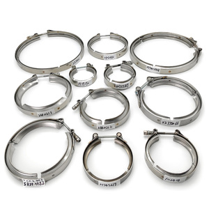 YDCT Kit flens standar gerendel sadel jepit pita <span class=keywords><strong>V</strong></span> baja tahan karat 304 penjepit Vband untuk mobil - Product Image 4