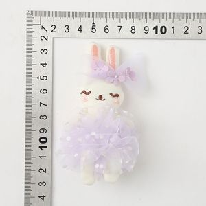 Colored Fabric Mesh Stuffed Rabbit Plush Brooch DIY Handmade <b>Headband</b> Hair Accessories - Product Image 5