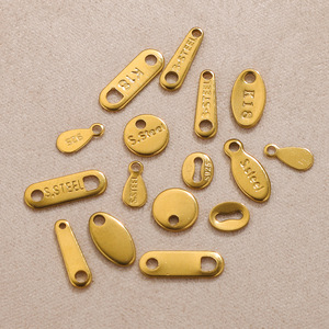 Etichette distanziatrici personalizzate con logo, 100 pz, in acciaio inossidabile oro e argento, incise al <span class=keywords><strong>laser</strong></span>, per collane e bracciali - Product Image 4