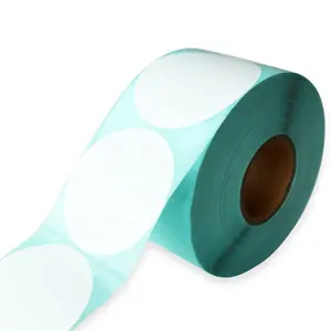 Kunden spezifische Größe Bunte runde Thermo etikett selbst klebende druckbare farbige Kreis aufkleber