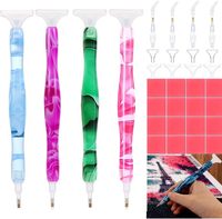 Kits d'outils de peinture au diamant en résine 5D, kit de stylos pour art au diamant fait main, accessoires de bricolage pour nail art, broderie au point de croix