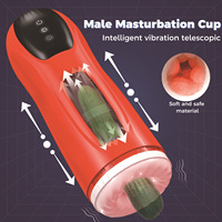 Masturbateur masculin automatique transparent Aiersha avec écran LCD et fonction vocale, jouet sexuel pour adultes