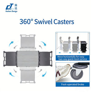 รถเข็นทำความสะอาดอเนกประสงค์สำหรับโรงแรม รถเข็นแม่บ้านพลาสติกแบบหนา รถเข็นบริการห้องพัก รถเข็นทำความสะอาดเชิงพาณิชย์ - Product Image 5