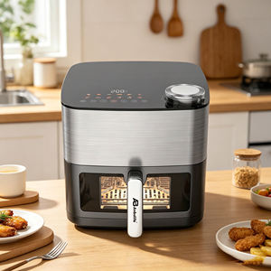 Anbolife Friteuse à air numérique 12-en-1 8L en acier inoxydable avec fenêtre et lumière, écran tactile, entièrement métallique, sans odeur, OEM/ODM - Product Image 6