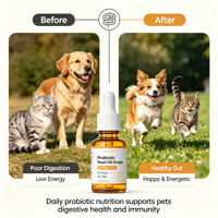 Gouttes d'huile de levure probiotique OEM ODM pour chiens et chats – Complément alimentaire pour la santé digestive et immunitaire