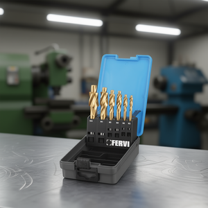 Jeu de tarauds Fervi M3 à M10, revêtement titane, outils d'usinage de précision - Product Image 3