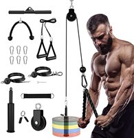 Kit d'accessoires multifonctions pour machine à câbles, système d'équipement de musculation réglable et robuste pour la maison