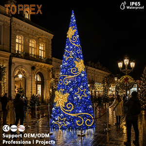 Árbol <span class=keywords><strong>de</strong></span> Navidad LED Grande Personalizado para Exteriores con Luces <span class=keywords><strong>de</strong></span> <span class=keywords><strong>Hadas</strong></span> Azules y Motivos <span class=keywords><strong>de</strong></span> Mariposas y Estrellas para Centros Comerciales y Plazas en Días Festivos - Product Image 1