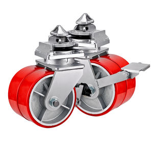 6''8''10''12 ''Hochleistungs-Versand behälter Gusseisen PU Doppel rad rollen Container räder für maximale Last und Haltbarkeit - Product Image 2