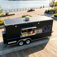 Remolque de Comida Móvil con Máquina Eléctrica para Cortar Carne en Espiral para Souvlaki Griego y Gyros en Caminos Rurales Europeos