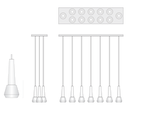 Yihao Fontenay Contemporain Linéaire En Laiton Suspension Lampe Hauteur Réglable E12 Ampoule Base 3000K 4000K pour Ovale Pendentif Lustre