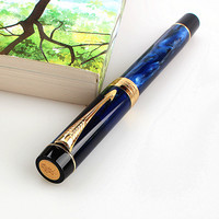 Stylo plume en résine acrylique Hao 100, calligraphie délicate, financement, Jinhao, acier inoxydable, 0,5 mm, CN;HUN, pour l'écriture des étudiants