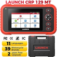 Alat Diagnostik Otomotif Profesional Launch CRP129 MT untuk Sepeda Motor, Mendukung 39 Merek Sepeda Motor, Scanner Mobil Obd 2