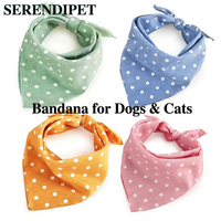 Bandanas pour animaux de compagnie à carreaux et pois, bavoirs de printemps pour chiens, foulards triangulaires doux et lavables, accessoires vestimentaires pour chats et chiens de petite, moyenne et grande taille