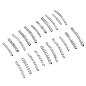 Tubo de acero inoxidable grabado en relieve para la fabricación de pulseras, forma irregular, superficie lisa, componentes para joyería. - Product Image 1