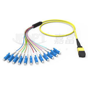 Factory LC OM3/OM4 8/12/24F G657A1 MPO/MTP Cable de conexión de fibra óptica 12 Core 0,9mm Modo único 1 M Fanout Assembly Jumper - Product Image 2