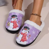 Fabricant de pantoufles d'hiver personnalisées pour femmes avec imprimé ours, semelle extérieure en TPR, chaussures d'intérieur