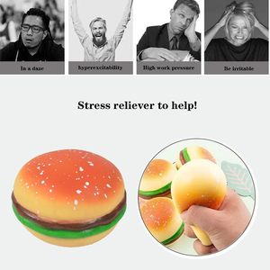 Jouets anti-stress en forme de hamburger, personnalisables avec logo, en plastique réaliste, super doux et portables, pour la promotion - Product Image 3