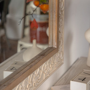 Vintage Carved Rectangular <b>Wall</b> <b>Mirror</b> Ornate Frame <b>For</b> Living Room Bedroom Retro Decor - Product Image 6