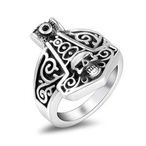 Skull <b>Ring</b> <b>Titanium</b> Steel Men's Halloween Fashion Jewelry SA792 - Product Image 2