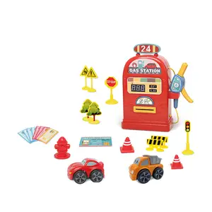 Cartoon pädagogische Kinder elektrische Tankstelle Spielzeug für Kinder Spiele mit Autos